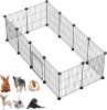 Picture of DIY Small Animal Playpen, Pet Playpen with Door, Rabbit Cage, Guinea Pig Cages, Puppy Playpen, Kitten Playpen | Indoor &amp; Outdoor Portable Metal Wire Yard Fence, 12pcs Metal Pet Panels