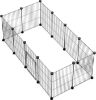 Picture of DIY Small Animal Playpen, Pet Playpen with Door, Rabbit Cage, Guinea Pig Cages, Puppy Playpen, Kitten Playpen | Indoor &amp; Outdoor Portable Metal Wire Yard Fence, 12pcs Metal Pet Panels