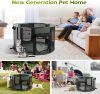 Picture of Puppy Playpen, (Ultra Sturdy) Dog Cat Playpen Indoor Outdoor Portable Kitten Cat Tent Crate Cage Pen for Small Dogs Pet Cats Outside (Small Size, Black)