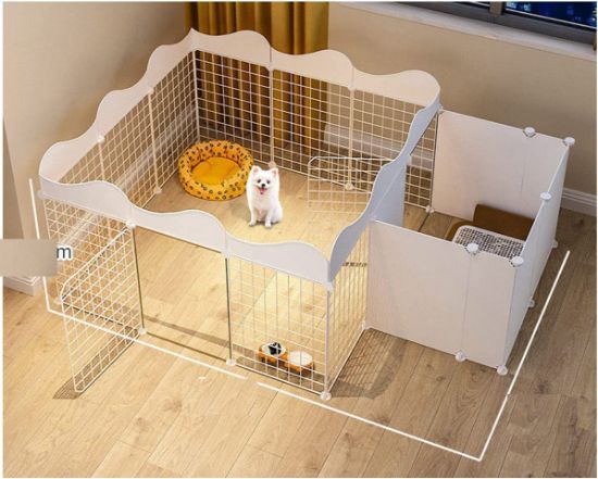 Picture of Pet Playpen, Puppy Potty Training Indoor Fence Portable Metal Wire Yard Small Animal Exercise Pen Kennel for Small-Sized Dog, Puppy, Rabbit, Guinea Pigs, Turtle,Ferret