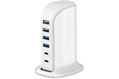 Picture of USB C Charger , Charging Station For Multiple Devices 45W, Fast Charging Blocks (Smart 8A) with Dual Type C Ports