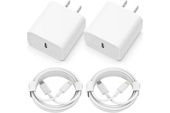 Picture of iPhone Charger [Apple MFi Certified] 2 Pack 20W PD USB C Wall Fast Charger Adapter with 2 Pack 6FT Type C to Lightning Cable