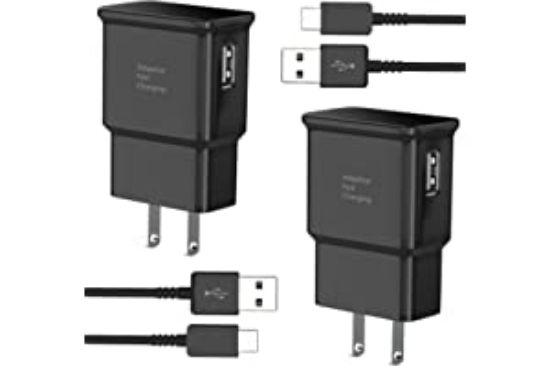 Picture of Adaptive Fast Charger Kit with USB Type C Cable 6.6ft Compatible with Samsung Galaxy S8/S9/S10/S10 Plus/S10E/ S20/S20 Plus/S2