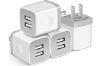 Picture of 4-Pack USB Wall Charger,2.1A Dual Port USB Cube Power Adapter Wall Charger Plug Charging Block Cube for Phone 8/7/6