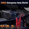 Picture of Car Jump Starter with Air Compressor, 150PSI 3000A Car Battery Jump Starter Battery Pack (10.0 Gas/8.0L Diesel), 12V Car Battery Booster Portable Jump Box with Tire Inflator