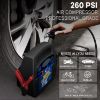 Picture of Car Jump Starter with 260 PSI Air Compressor - 900A Peak Jump Starter(Up to 6.0L Gas/4.0L Diesel Engines), 12V Auto Battery Booster/Tire Inflator, Power Station with DC/USB Ports - Black