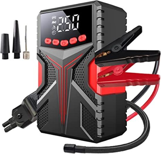 Picture of Car Jump Starter, Lithium Jump Starter Battery Pack for Up to 9L Gas or 7L Diesel Engine, Safe 12V Portable Battery Starter Power Pack
